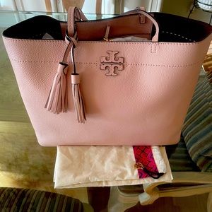 Tori Burch McGraw Tote (blush color)